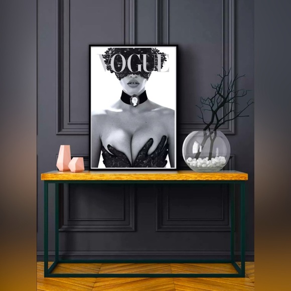 SET 3 Black & white vogue model picture print- luxury living room wall art decor - Picture 4 of 8